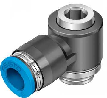 FESTO/费斯托 L 型快插式螺纹接头 QSLV-G3/8-10-I