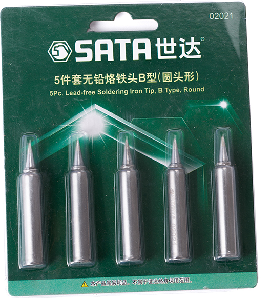 SATA/世达 5件套无铅烙铁头3C型(马蹄形) 02028