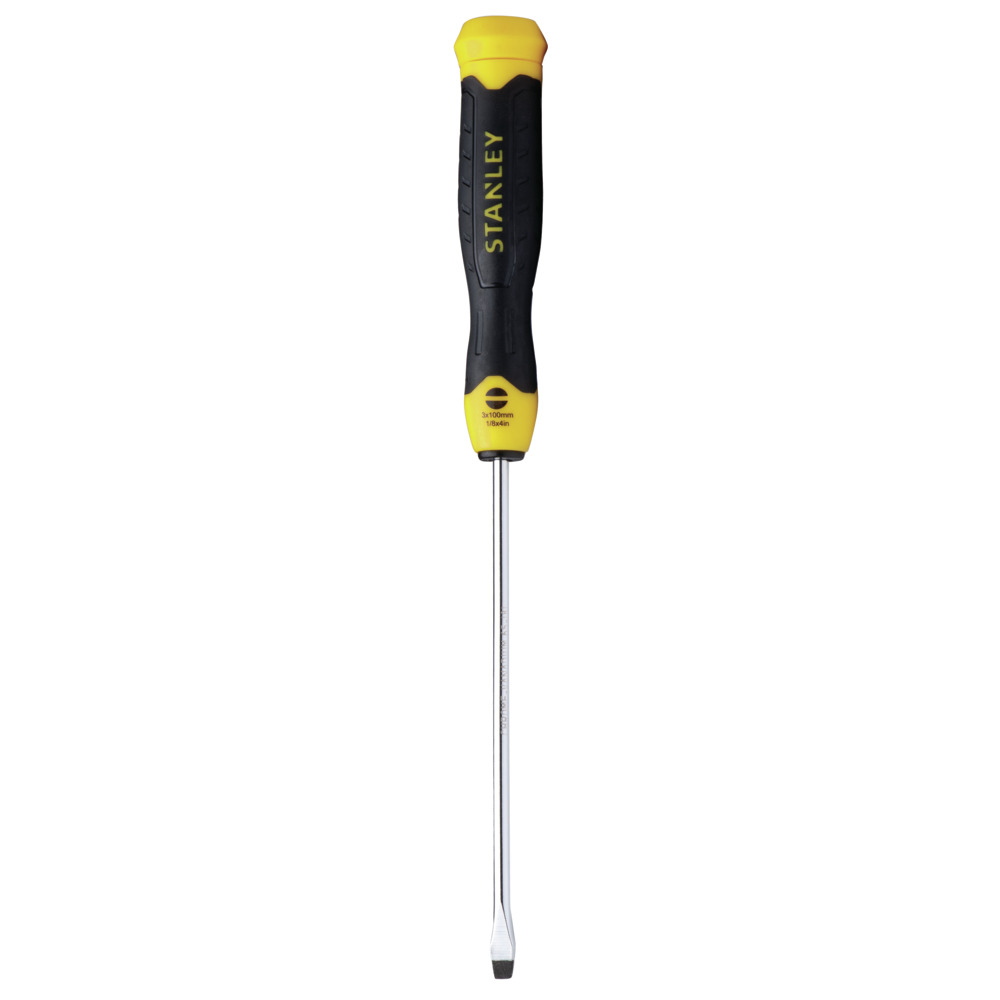 STANLEY/史丹利 铬钒钢胶柄一字螺丝批3X100MM STHT65181-8-HC 紧固