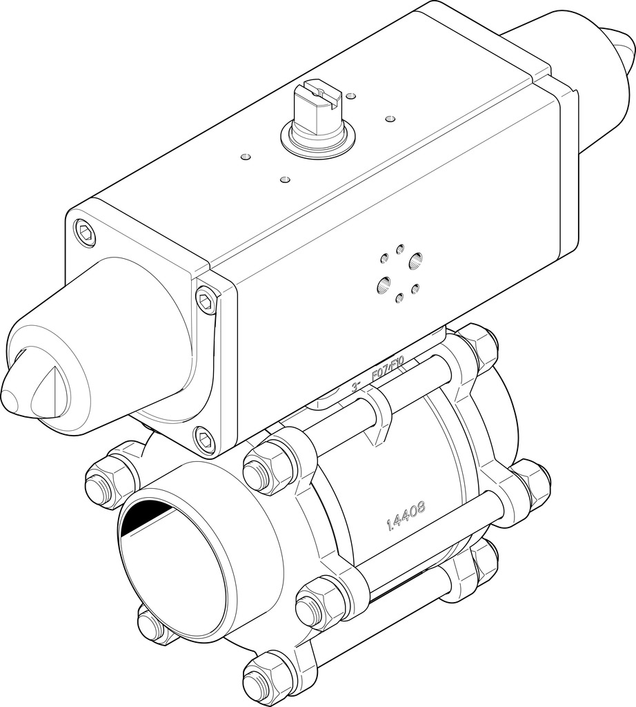 FESTO/费斯托 球阀驱动单元 VZBA-4