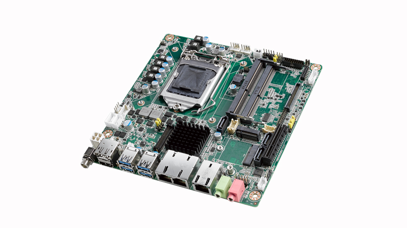 ADVANTECH/研华 支持Intel<sup>®</sup>第8/第9代Core™i处理器（LGA1151），搭载IntelH310芯片组，PCIe-4，DP/HDMI/LVDS(或eDP)，6COM4USB3.03LANM.2E&Bkey，DDR4DCIN AIMB-286G2-00A1E