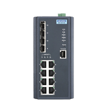 ADVANTECH/研华 8GE+4GSFP三层网管型以太网交换机，-40～75℃ EKI-9612G-4FI-AE