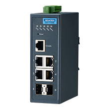 ADVANTECH/研华 4FE+2GSFP网管型工业以太网交换机，-40～75℃ EKI-7706E-2FI-AE