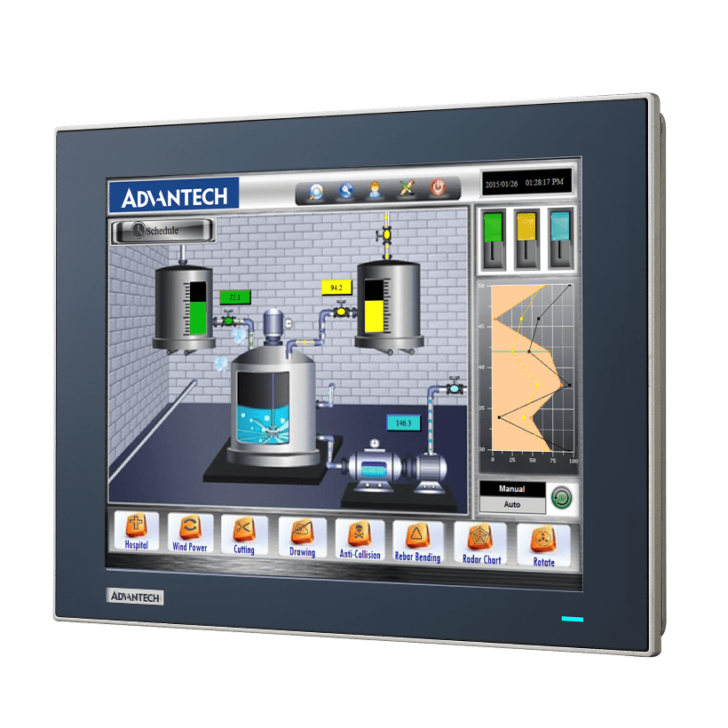 ADVANTECH/研华 12.1\XGATFTLEDLCDTouchPanelComputerwith8thGen.Intel<sup>®</sup>Core™i3/i5/i7Processorbuilt-in8GDDR4RAM TPC-312-R833A
