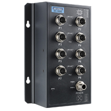 ADVANTECH/研华 8个千兆M12端口非网管EN50155交换机，支持72/96/110VDC供电 EKI-9508G-H-AE