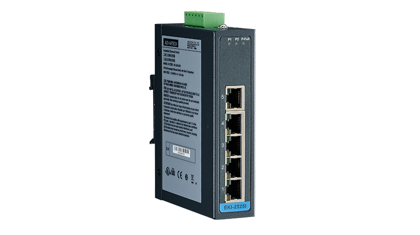 ADVANTECH/研华 5端口宽温非网管型工业以太网交换机 EKI-2525I-BE