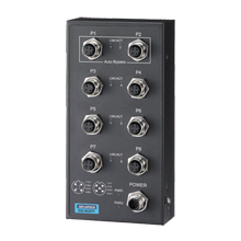 ADVANTECH/研华 8*M12端口宽温非网管型工业以太网交换机 EKI-6528TI-AE