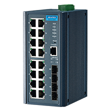 ADVANTECH/研华 16GE+4GSFP网管型工业以太网交换机，-40～75℃ EKI-7720G-4FI-AE