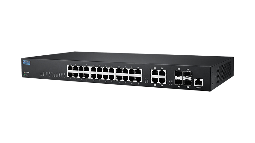 ADVANTECH/研华 24GE+4GComboUnmanagedEthernetSwitch  19\Rackmount100~240VAC0~60℃ EKI-2428G-4CA-AE