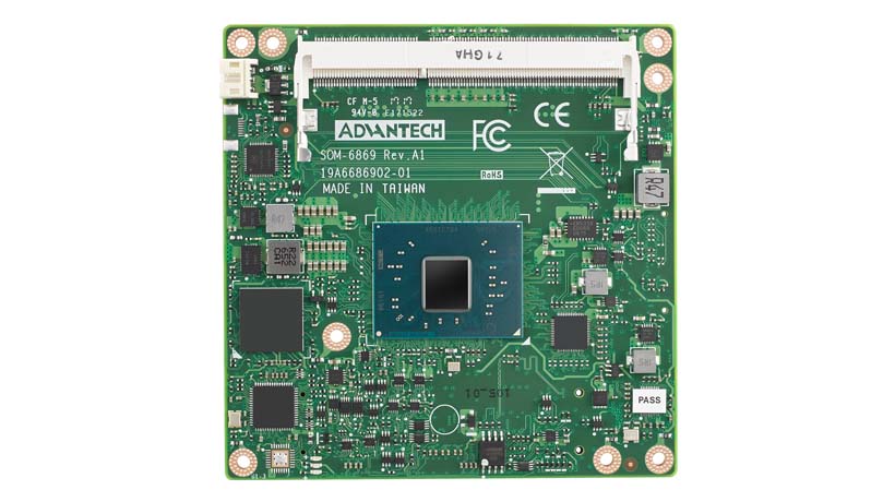ADVANTECH/研华 Intel<sup>®</sup>Pentium<sup>®</sup>N4200Celeron<sup>®</sup>N3350和Atom<sup>®</sup>E3900系列COMExpressCompact模块Type6 SOM-6869ACD-S6A1E