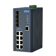 ADVANTECH/研华 8FE+4GSFP网管型工业以太网交换机，-40～75℃ EKI-7712E-4FI-AE