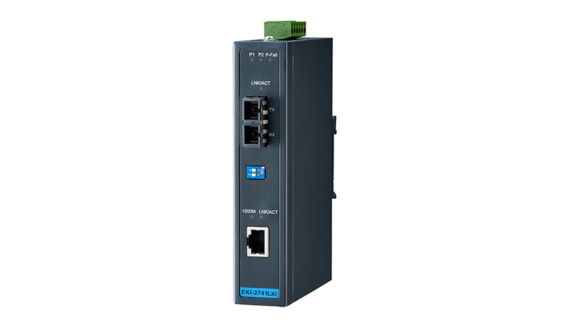 ADVANTECH/研华 工业级宽温型千兆单模光电转换器 EKI-2741LXI-BE