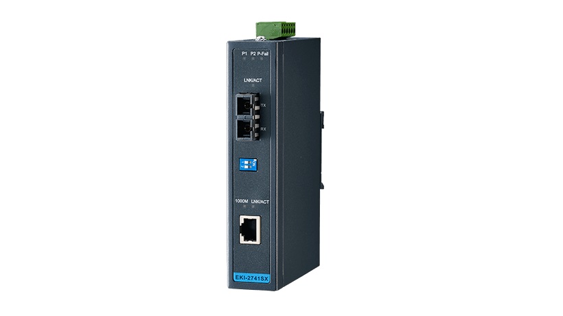 ADVANTECH/研华 工业级千兆以太网光电转换器 EKI-2741SX-BE