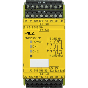 PILZ/皮尔磁 安全继电器 PNOZ X3.10P 24VACDC 3n/o 1n/c 1so 777314