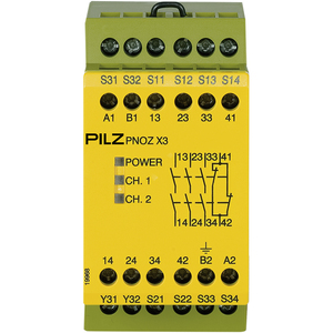 PILZ/皮尔磁 安全继电器 PNOZ X3 240VAC 24VDC 3n/o 1n/c 1so 774319