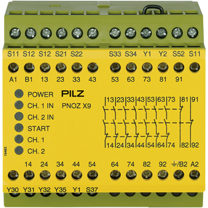 PILZ/皮尔磁 安全继电器 PNOZ X9 200-230VAC 24VDC 7n/o 2n/c 2so 774606