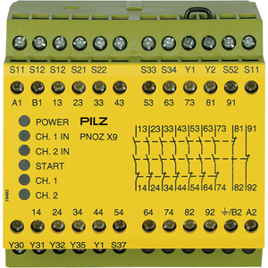 PILZ/皮尔磁 安全继电器 PNOZ X9 24VAC 24VDC 7n/o 2 n/c 2so 774609