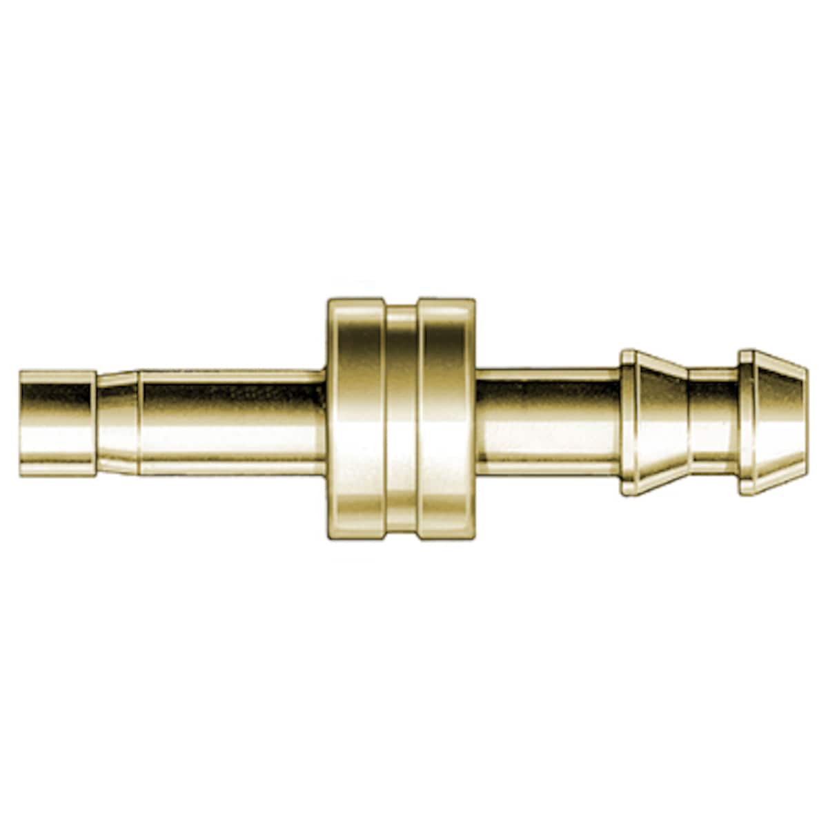 SWAGELOK/世伟洛克 多用途推入连接式软管端接，1/2 in. 黄铜卡套管转换接头，1/2 in. 软管尺寸 B-PB8-TA8