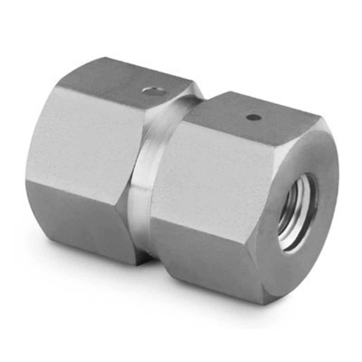 SWAGELOK/世伟洛克 316 不锈钢 VCR 面密封接头，双外螺纹变径联合接头，1/4 in. 内螺纹 VCR x 1/8 in. 内螺纹 VCR SS-4-VCR-6-DF-2