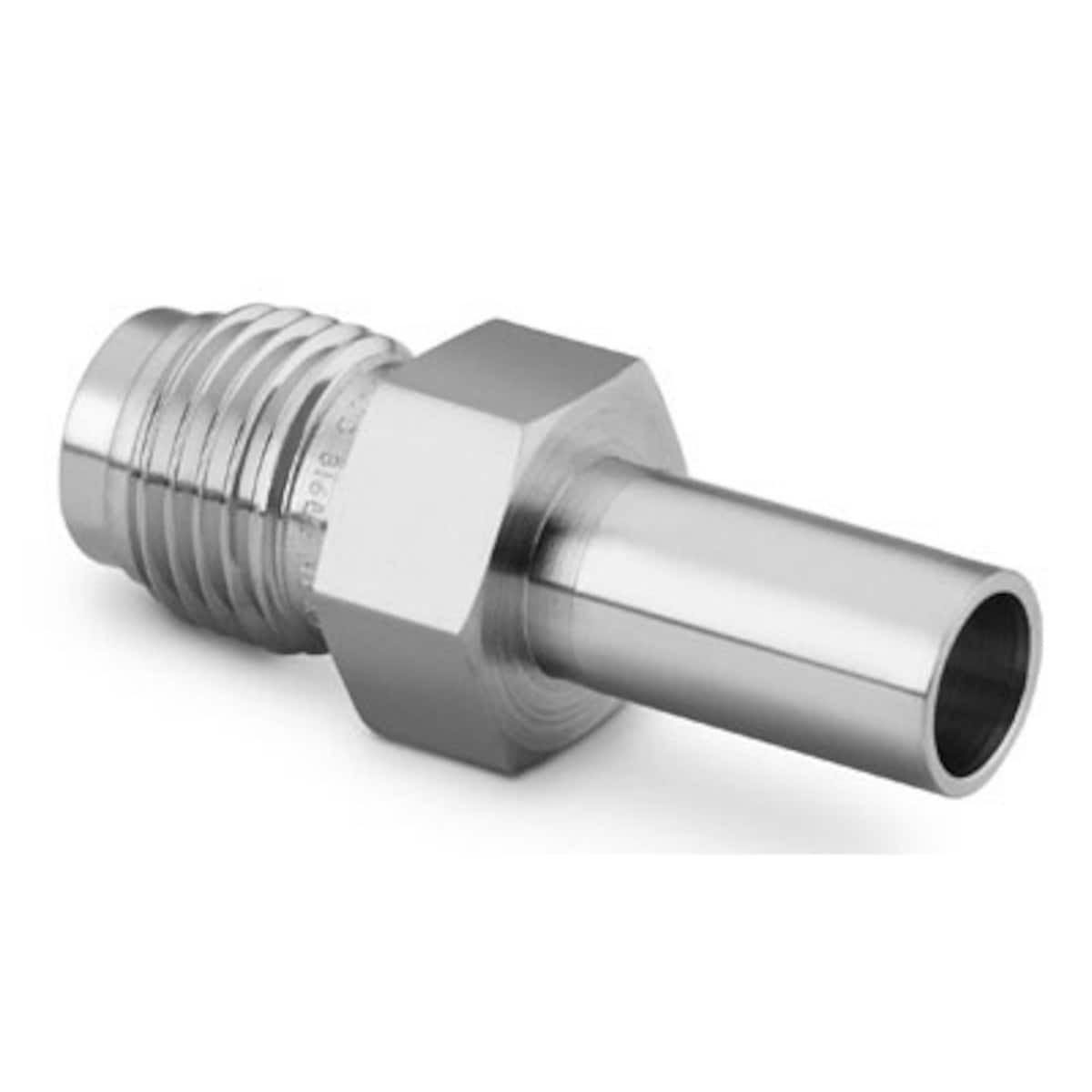 SWAGELOK/世伟洛克 316L VAR 大流量 VCR 接头，卡套管对焊本体，1/4 in. HVCR x 3/8 in. TBW，0.75 in. (19.1 mm) 加长管 6LV-4-HVCR-1-6TB7