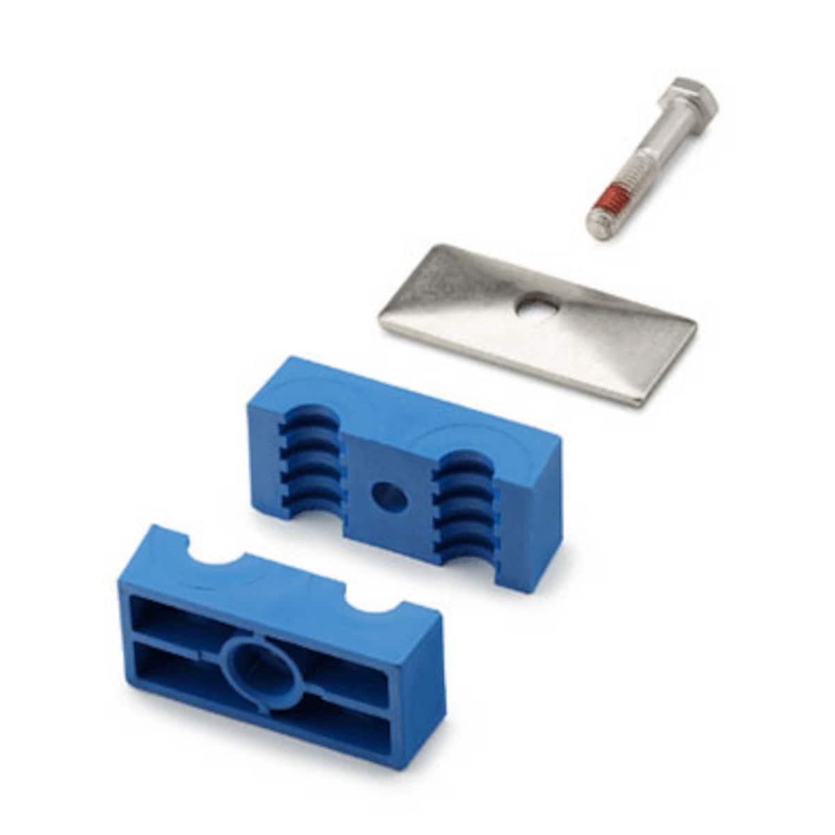 SWAGELOK/世伟洛克 双螺栓连接塑料卡套管支撑夹成套件，卡套管尺寸 10 mm，聚丙烯支座体 304-S1T-PP-10TM
