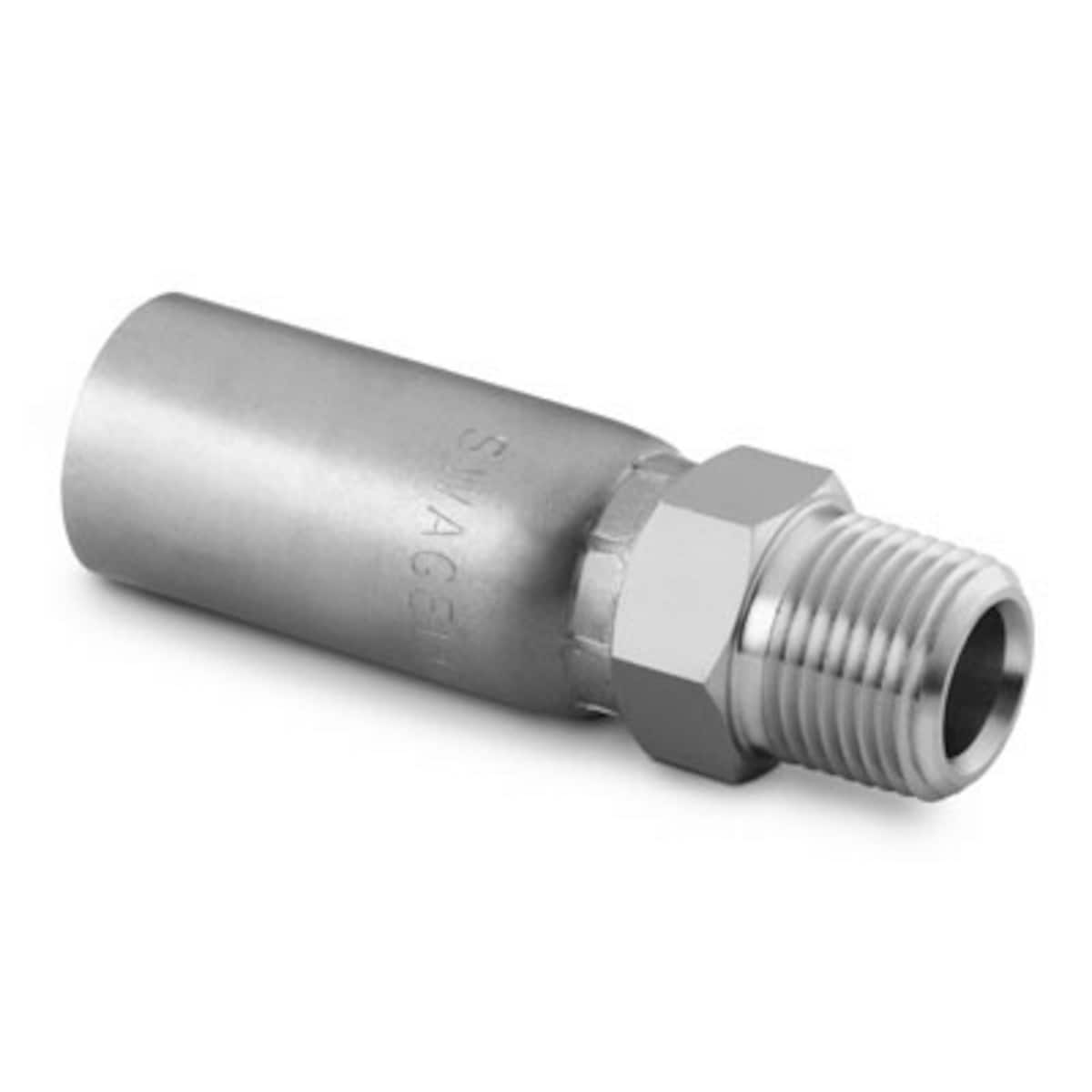 SWAGELOK/世伟洛克 热塑性软管端接，1/4 in. 不锈钢 NPT 外螺纹, 1/4 in. 软管尺寸 SS-TP4-PM4