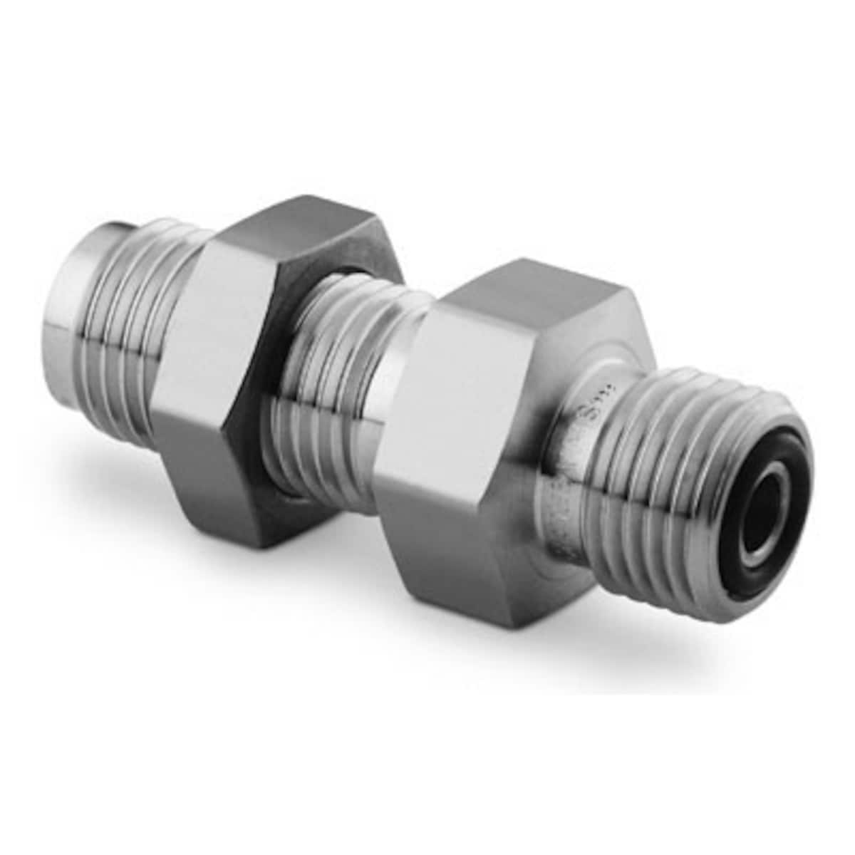 SWAGELOK/世伟洛克 316 不锈钢 VCO O 型圈面密封接头，穿板联合接头，1/4 in. VCO 接头 SS-4-VCO-61
