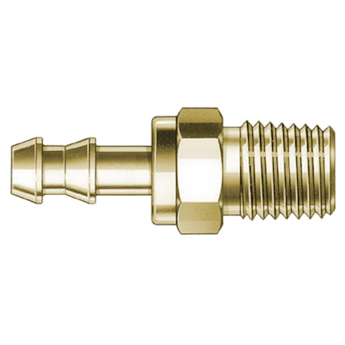 SWAGELOK/世伟洛克 多用途推入连接式软管端接，1/2 in. 黄铜外螺纹 NPT，1/2 in. 软管尺寸 B-PB8-PM8