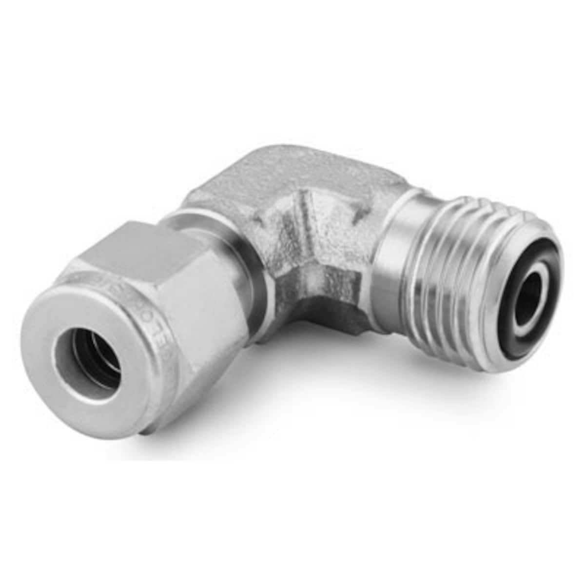 SWAGELOK/世伟洛克 316 不锈钢 VCO O 型圈面密封接头，世伟洛克卡套管接头弯头，1/4 in. VCO 接头 x 1/4 in. 卡套管外径 SS-4-VCO-9-400