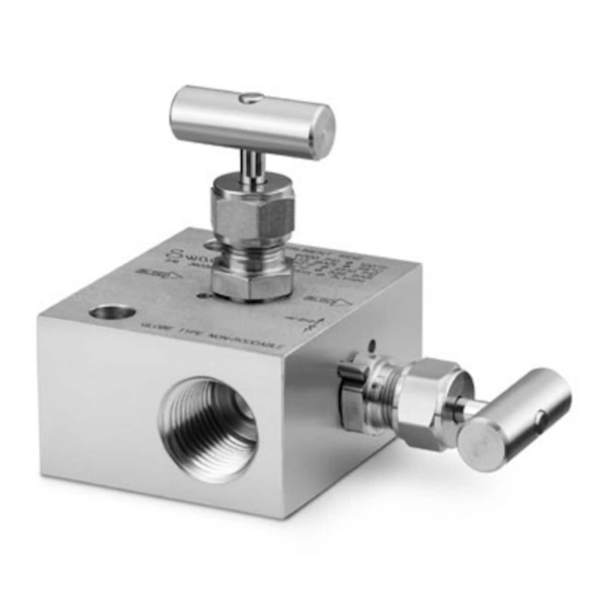 SWAGELOK/世伟洛克 不锈钢 2 阀仪表阀组，1/2 in. 内螺纹 NPT，球头 SS-V2BF8