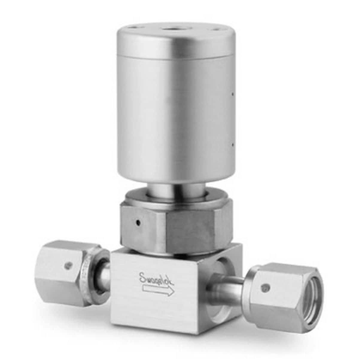 SWAGELOK/世伟洛克 316L VAR UHP 高流量隔膜密封阀，1/4 in. 世伟洛克内螺纹 HVCR 接头，SC-01 清洁，NO 执行机构 6LV-DFHFR4-P-O