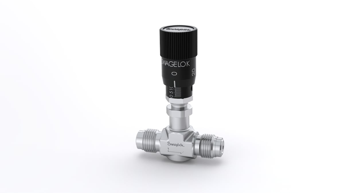 SWAGELOK/世伟洛克 不锈钢低流量计量阀，1/4 in. 世伟洛克外螺纹 VCR 金属垫片面密封接头，游标手柄 SS-SVR4-VH