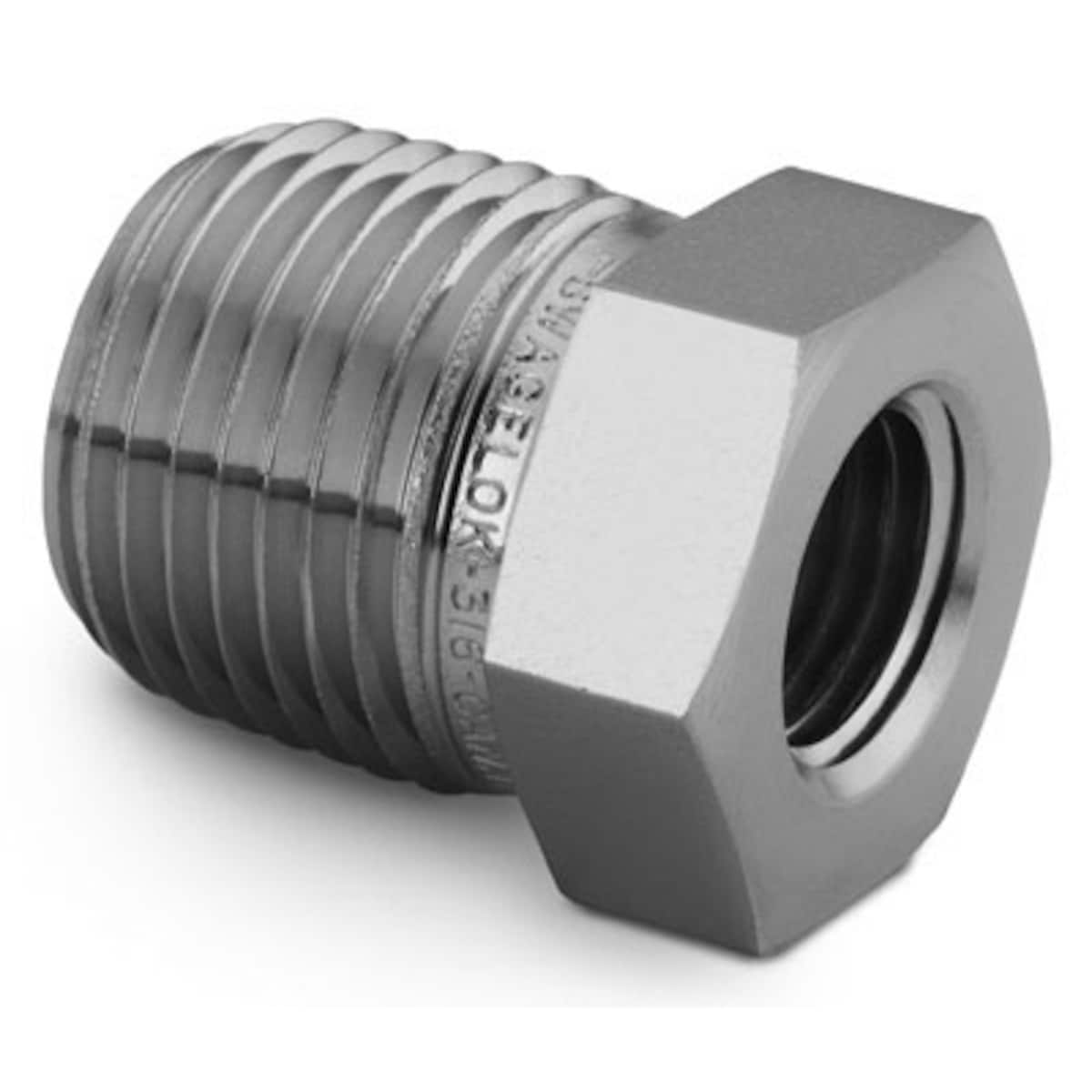 SWAGELOK/世伟洛克 不锈钢公称管接头，变径衬套，3/8 in. 外螺纹 NPT x 1/8 in. 内螺纹 NPT SS-6-RB-2