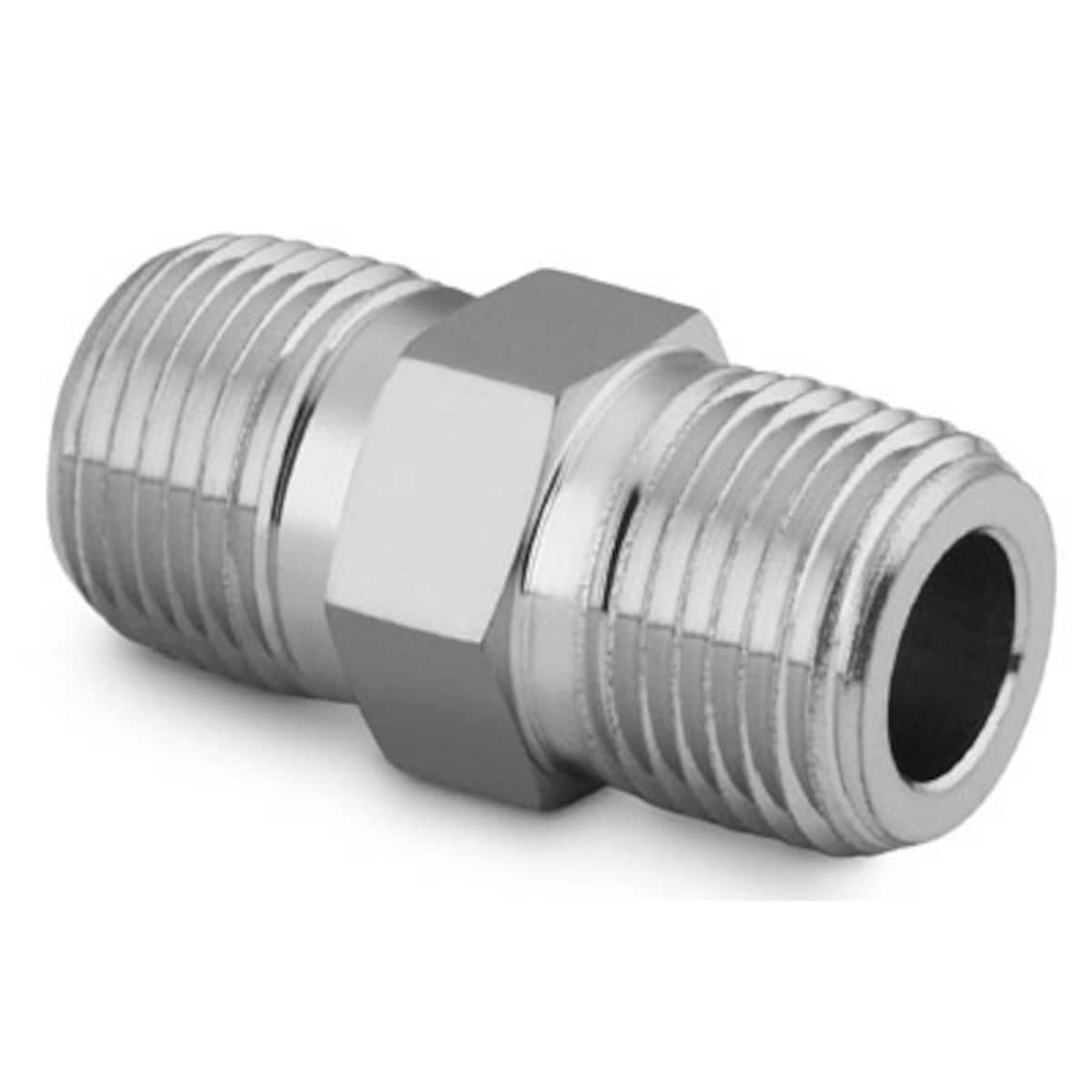 SWAGELOK/世伟洛克 不锈钢公称管接头，六角外螺纹接头，1/2 in. 外螺纹 NPT x 1/2 in. ISO 锥形外螺纹 SS-8-HN-8RT