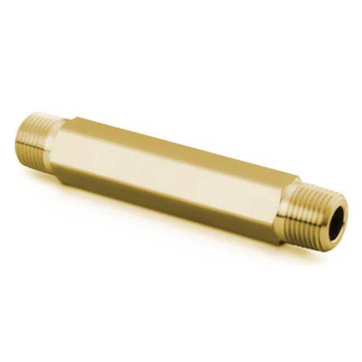 SWAGELOK/世伟洛克 黄铜公称管接头, 六角长外螺纹接头, 1/4 in. 外螺纹 NPT, 3 in. 长度 B-4-HLN-3.00