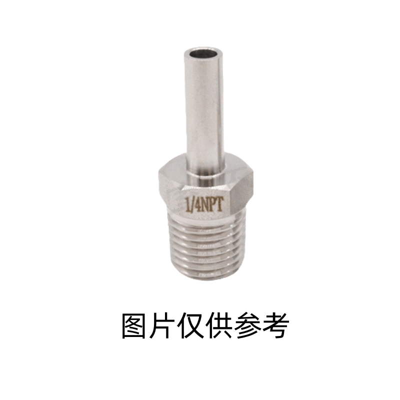 国产 316L不锈钢外螺纹转光管杆直管接头外丝转直杆自动焊接NPT1/46.35 外丝ZG1/4-φ3/4(19.05）