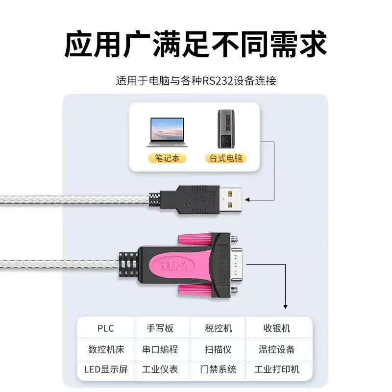 力特 转接线 USB转232  0.5M