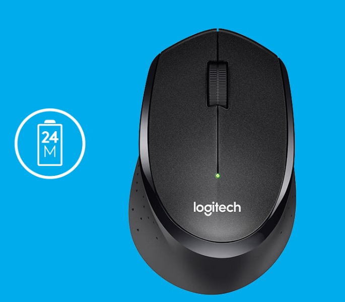 罗技（Logitech） 无线鼠标 罗技黑色无线鼠标