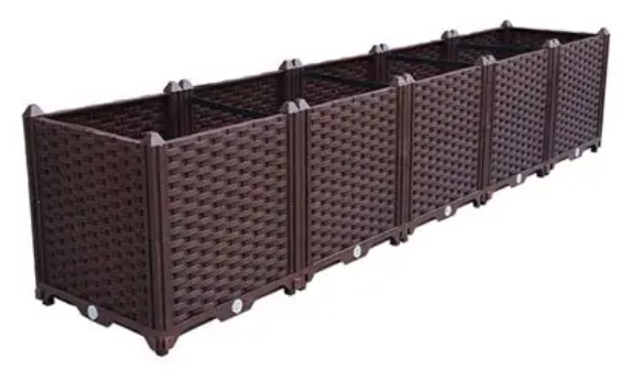 集华世 长方形塑料花箱 JHS-HX-114 特深5联箱 尺寸2500×400×500mm