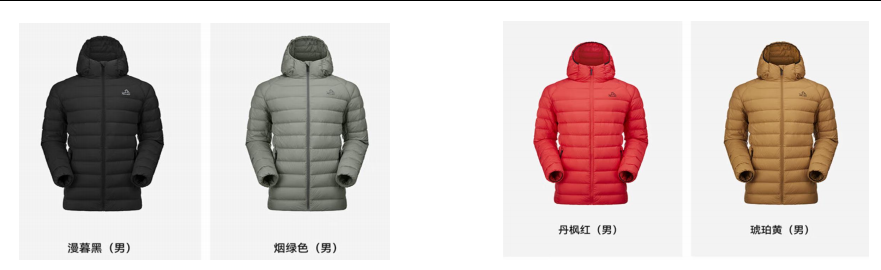 伯希和 伯希和羽绒服男款 115408005