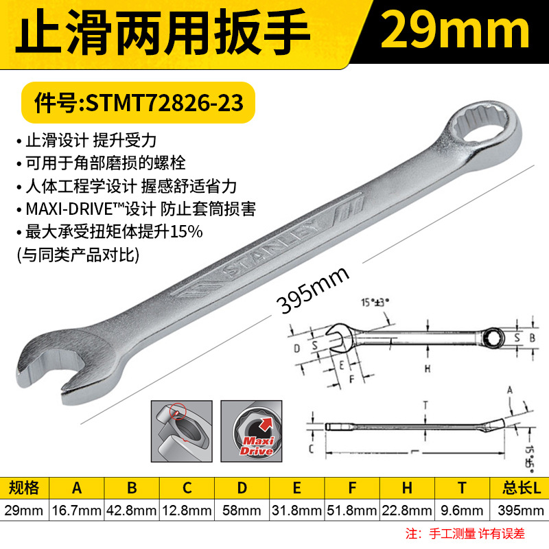 STANLEY/史丹利 止滑两用扳手 STMT72826-23 29mm
