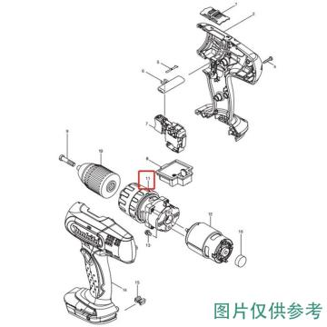 牧田 手电钻齿轮箱配件，适配DHP453RME 125485-0