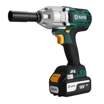SATA/世达 J系列锂电无刷冲击扳手，18V/5.0Ah一电一充，18V横插式电池包5.0Ah 51074C，51528