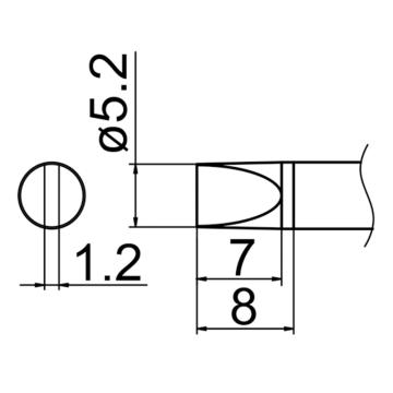 白光 烙铁头T12系列，一字形，配套焊台FX951、FM203 T12-D52