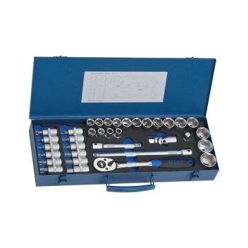 哈恩库博 HAHN+KOLB 1/2"套筒扳手套装，35件套，六角套筒10-32mm 58574031