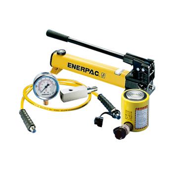 ENERPAC/恩派克 薄型液压缸套装（含油缸+手动泵+软管+压力表+表座），45ton RCS-502*+P-392*+HC-7210+G2535L+GA-3
