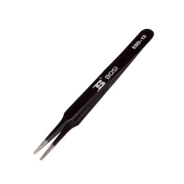 BOSI/波斯 防静电宽头镊子，不锈钢120×9×2mm BS459032