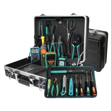 宝工 Pro'sKit 光纤安装工具套装含光纤熔接机、光纤切割刀和工具套装 TE-8201G-W+FB-1688C+PK-9472G
