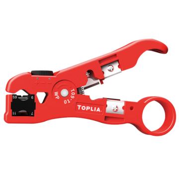 TOPLIA 多功能剥线器可剥线：UTP/STP对绞线和扁平电话线，RG-59/11/7/6同轴电缆线 。带剪切功能 WP01-601