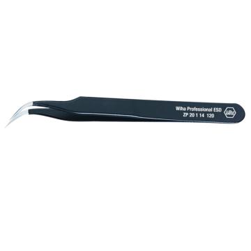 威汉 防静电镊子弯嘴尖头型 长120mm 32335